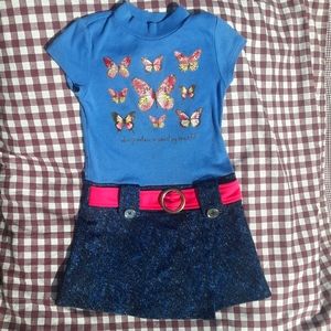 🍀3/15 CRB girl Daphne drop waist dress-butterfly 🦋 size 5